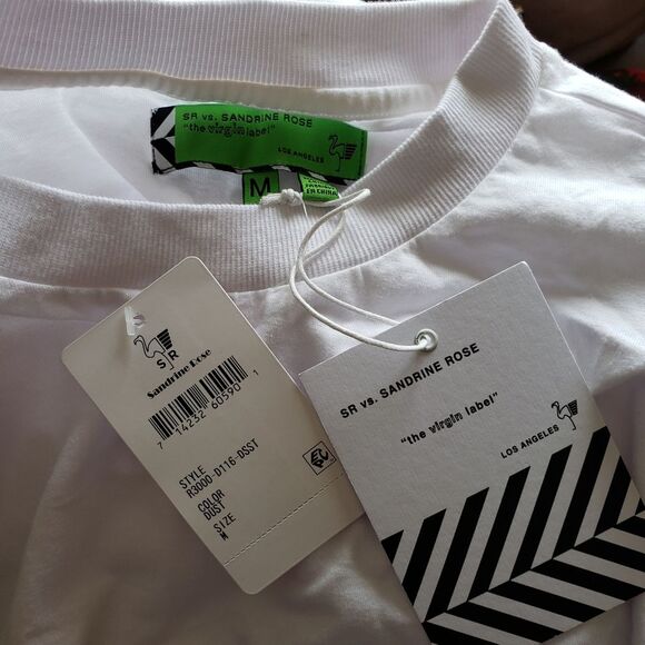 Sandrine Rose x Free People Shoulder Padded Oversized Sleeveless Tee Whi… - Picture 7 of 9